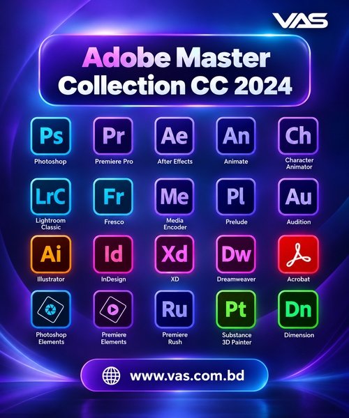 Adobe Master Collection 2024 – Lifetime Activated Price in Bangladesh