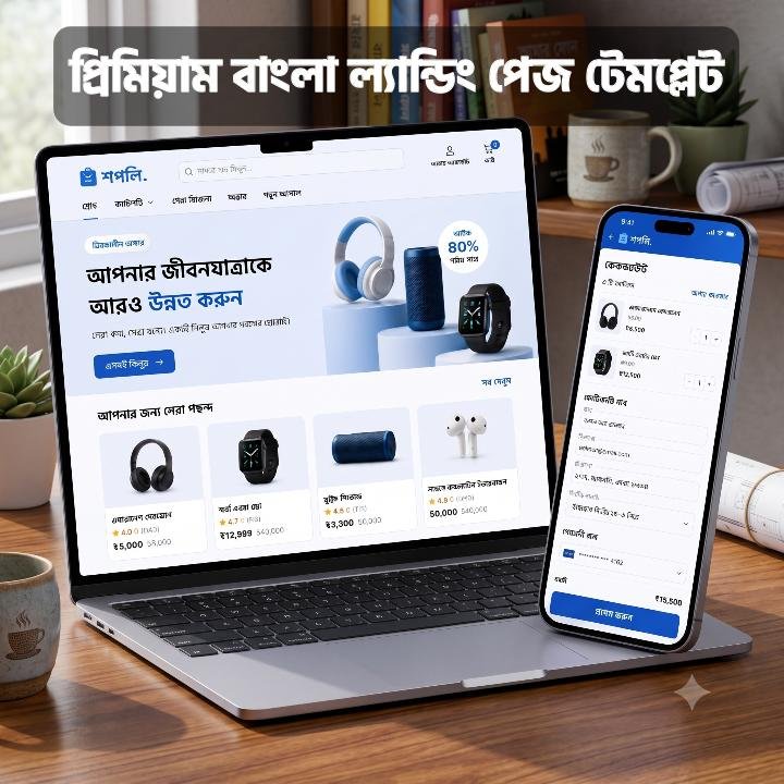 Bangla Landing Page Design Template বাংলা ল্যান্ডিং পেজ WordPress & Elementor_VAS
