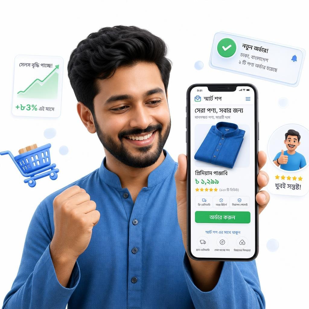 bangla landing page laptop