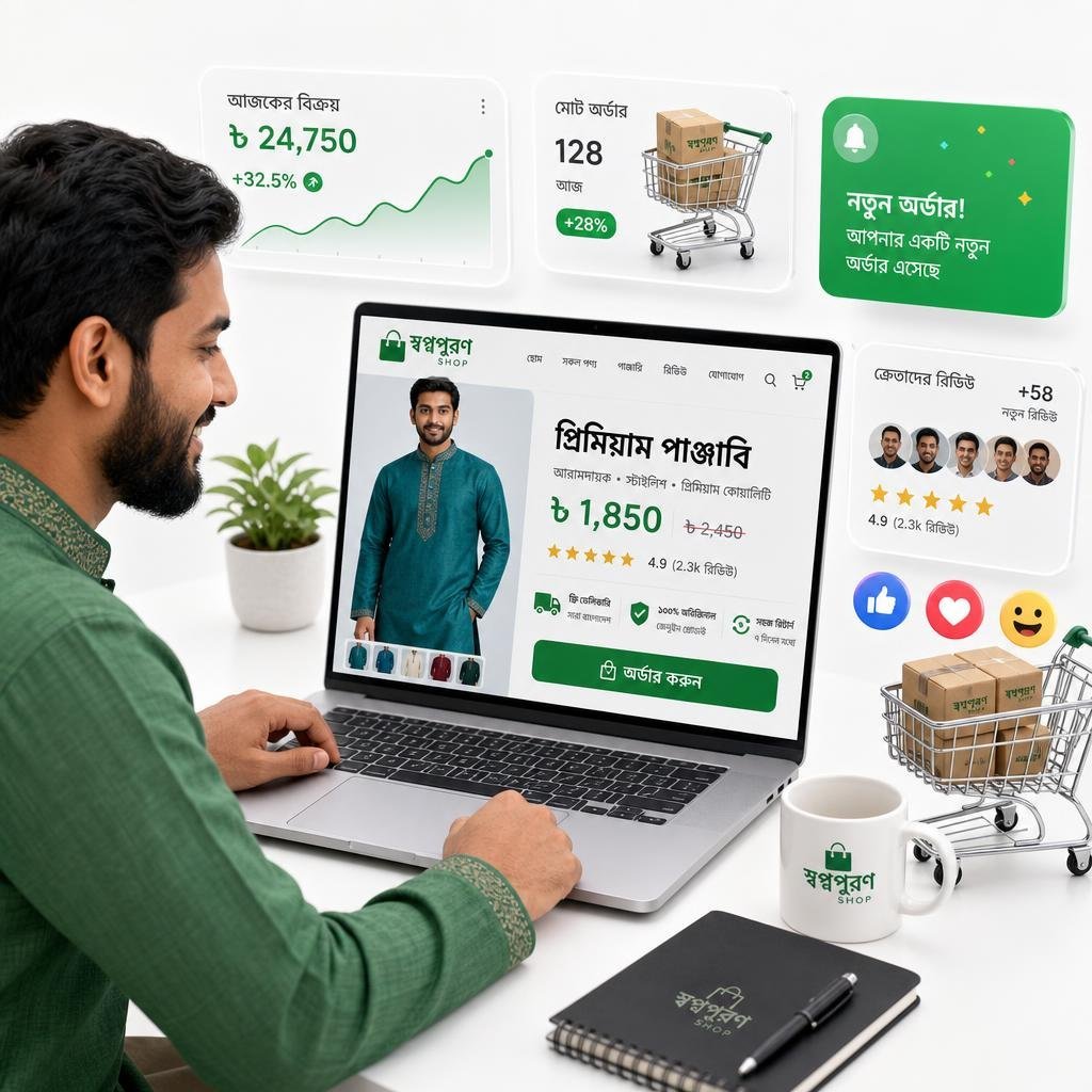 bangla landing page laptop