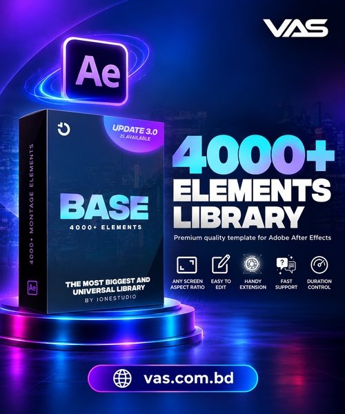 BASE 4000+ Elements Library for After Effects