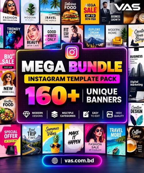 Instagram Template Pack – 160+ PSD Templates